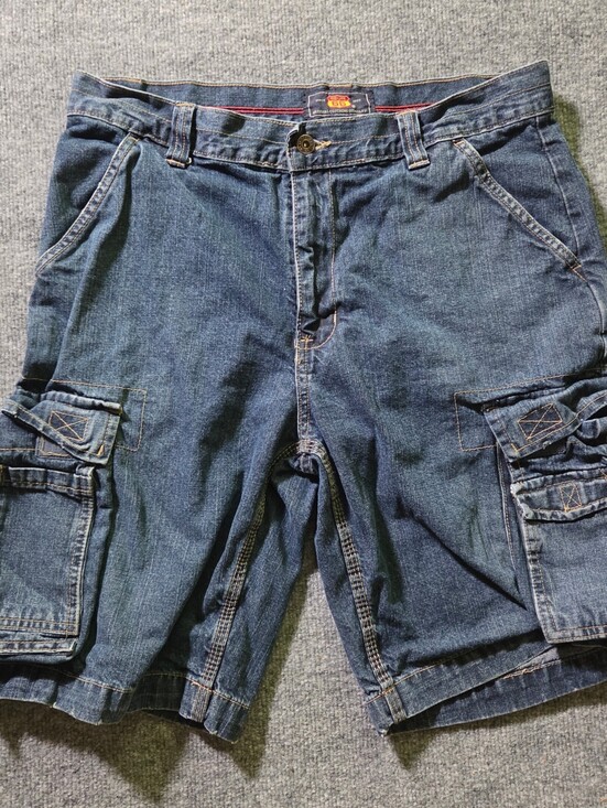 Route 66 Other - Route 66 Men's Denim Cargo Shorts Size 34 Blue Cotton